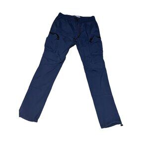 PacSun Womens Navy Cargo Jogger Pants Small Elastic Waist Lightweight Utility